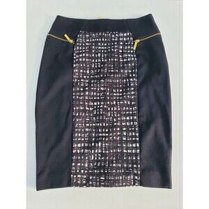 Michael Kors Black and White Pencil Skirt Size 4 Womens